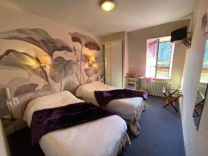 奥博格圣特福鲁特酒店客房内的一张或多张床位