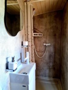 班斯卡 - 什佳夫尼察Maringotka KLINGER的一间带水槽和镜子的浴室