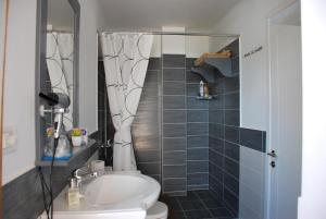波格拉德茨愉悦公寓的一间带卫生间和水槽的浴室