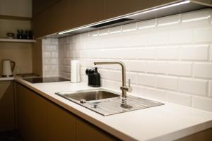 库尔迪加佛特哥瑞发公寓的厨房内带水槽的厨房台面