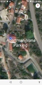 斯普利特卡Apartman Ivana的城市地图,上面写着akarma的停车字