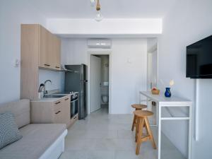 皮索利瓦迪Etherio Apartment III的一个带水槽和柜台的小厨房