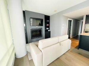 Deluxe 2 bedroom suite downtown free parking with pool and Air Conditioning的休息区