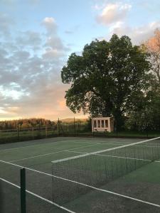 RandalstownDuneden Cottage and Grounds的一座有树的网球场