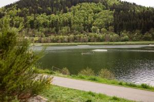 温特贝格Ferienwohnung am See - Sport und Erholung - WLAN的山旁的湖泊