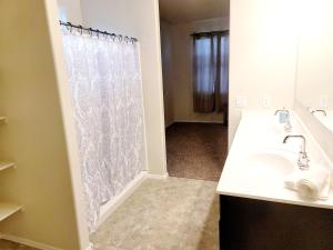 凤凰城Phoenix Comfort home II的一间带水槽和淋浴帘的浴室