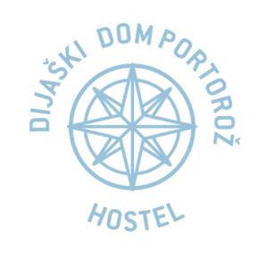 波尔托罗Dijaški dom Portorož, hostel的中间有五角大楼的犹太教堂标志