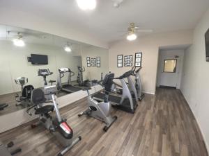 萨克拉门托萨克拉门托总督酒店的健身房设有跑步机和椭圆机