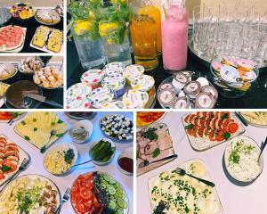 乌涅尤夫Pałac Uniejów的食品和饮料不同图片的拼贴