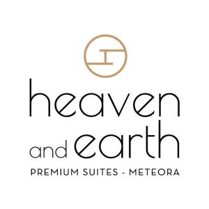 卡兰巴卡Meteora Heaven and Earth Kastraki premium suites - Adults Friendly的更新和地球的标志