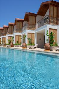 阿拉尼亚Day One Beach Resort & SPA - Adult Only的前面有一个游泳池的酒店
