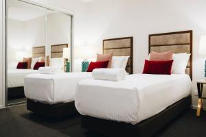Resort Style 3 Bed 2 Bath, 200m from Beach客房内的一张或多张床位