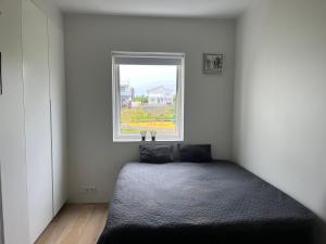 雷克雅未克Reykjavík nice的一间卧室设有一张床和一个窗口