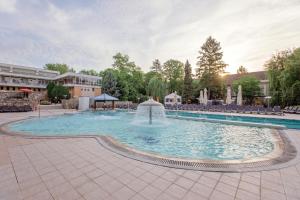 百乐费利克斯特美尔酒店的庭院中一个带喷泉的大型游泳池