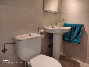 贝赫尔-德拉弗龙特拉El Pozo的浴室配有白色卫生间和盥洗盆。