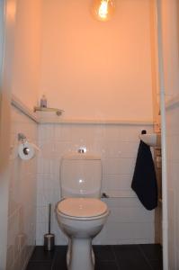 海牙Prins Maurits的一间位于客房内的白色卫生间的浴室