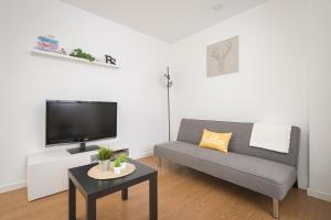 奥维多Apartamento BS Oviedo Centro的带沙发和电视的客厅