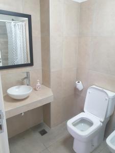 戈多伊克鲁斯Departamento Godoy Cruz的浴室配有白色卫生间和盥洗盆。