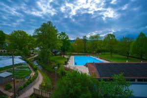 杜尔巴赫林德杜尔巴赫酒店的公园游泳池的顶部景色