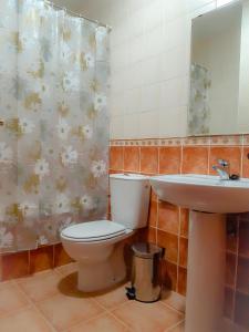 CalaCasa Rural Villa Clara的一间带卫生间和水槽的浴室