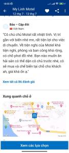 隆海My Linh Motel 976 Đường võ thị sáu long hải的带有地图的手机的截图