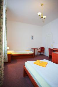 克拉托维中央健康酒店的配有一张床和一张桌子及椅子的房间