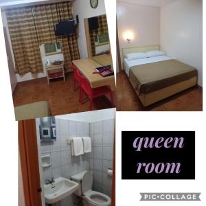 马尼拉BEST FORTUNE HOTEL at CHINATOWN的两张图片的酒店客房 - 带一张床和一间浴室