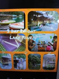 Ban KraisonWassana Camp & Khai Jungle Experience Centour的房屋和游泳池图片的拼贴