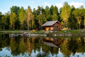 哈普萨卢Silma Retreat的湖畔小木屋