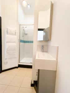 古耳PHOENIX Apartments的一间带水槽和镜子的浴室