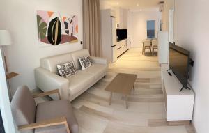 阿尔考斯布里AZAHAR BEACH Red Apartments & Spa的带沙发和电视的客厅