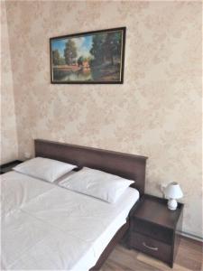 敖德萨Apartments Ilona的卧室配有一张挂在墙上的床铺