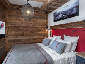 Chalet Val-d'Isère, 5 pièces, 10 personnes - FR-1-567-34客房内的一张或多张床位