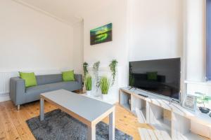 诺丁汉Jasmine Villa B - Ideal for QMC & Uni - Free parking的带沙发和平面电视的客厅