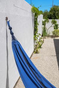 帕罗卡CasaMar Pinheira的靠墙的蓝色吊床