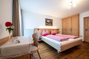 维拉奥通博霍夫旅馆的一间卧室配有两张床和一张桌子