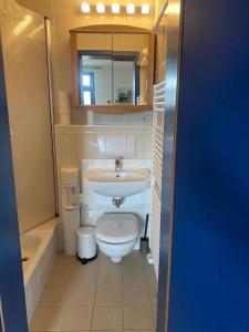 朗克维茨Studio 52的一间带水槽和卫生间的小浴室