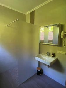 菲拉赫西斯图本酒店的一间带水槽和镜子的浴室