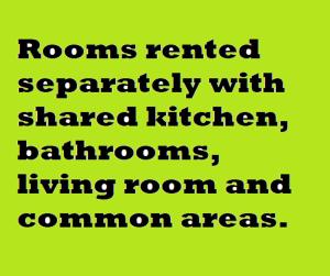 布德恩斯Green Diamond Budens的标志显示,单独租用的客房,设有共用厨房浴室和公共区域