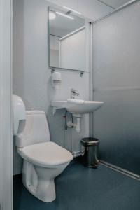 维辛瑟Wisingsö Hotell的浴室配有白色卫生间和盥洗盆。
