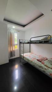 碧瑶菲迪欧斯凯兰兹公寓的一间卧室设有两张双层床和一扇窗户。