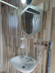 萨尔塔Mi casa的一间带水槽和镜子的浴室