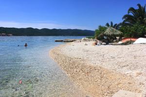 库希斯特Apartments with a parking space Kuciste - Perna, Peljesac - 10161的海滩上有人在水中游泳