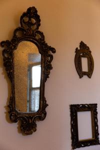 托雷佩利切Maison Flipot的一面墙上的华丽镜子,一面有两面镜子