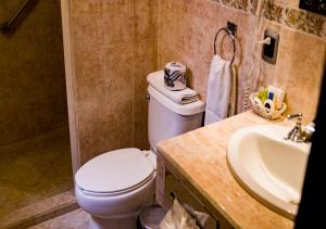 瓦哈卡市Suites Bello Xochimilco by DOT Tradition的一间带卫生间和水槽的浴室
