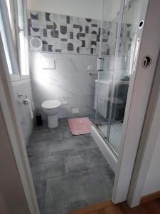 文蒂米利亚Agriturismo Soleada的带淋浴和卫生间的浴室