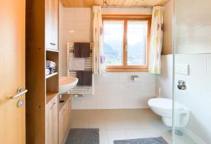 施科佩尔瑙Haus Helga的一间带卫生间、水槽和窗户的浴室