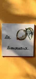 佛罗伦萨la limonaia的墙上的标志,附有洋葱的照片