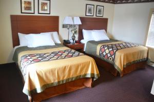 波茨坦波茨达姆苏格兰旅馆的一间酒店客房,房间内设有两张床
