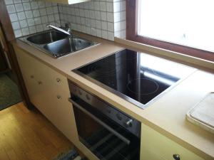 黑马戈尔利斯贝思安布拉公寓的厨房配有水槽和炉灶